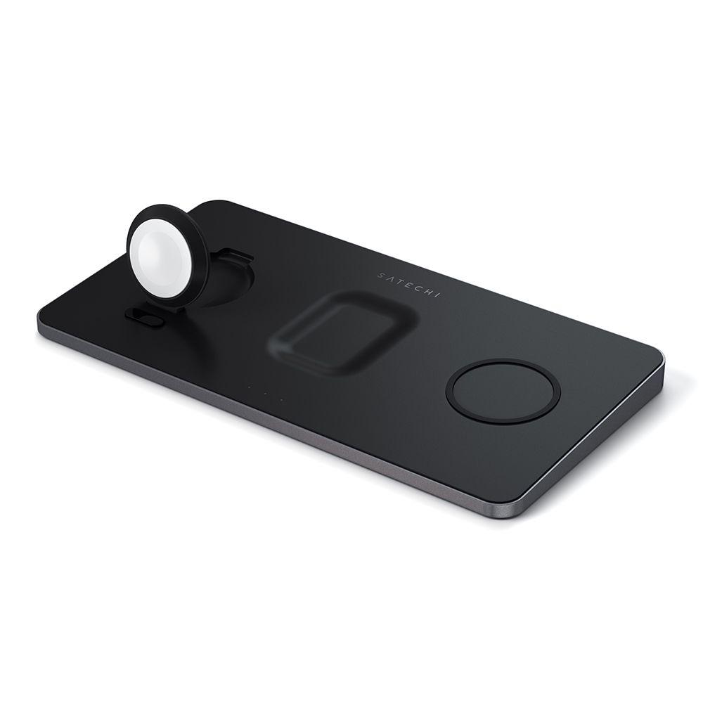 Зарядное устройство беспроводное Satechi Trio Wireless Charging Pad, черный - 1