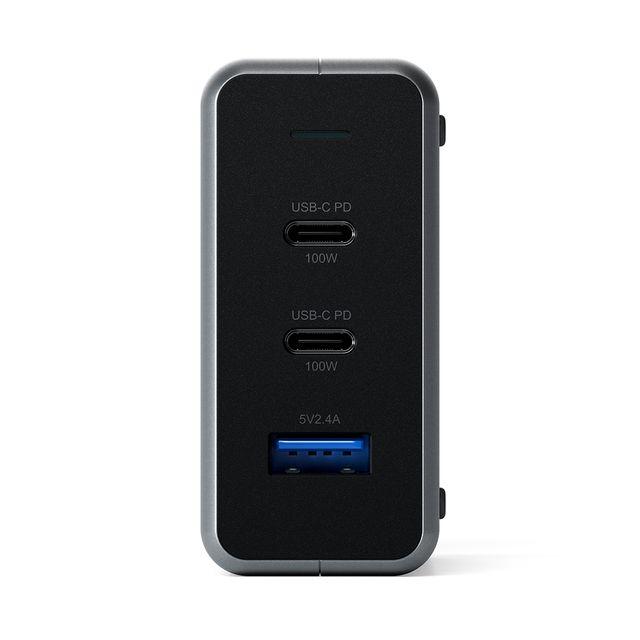 Зарядное устройство сетевое Satechi Compact GaN, 100Вт, серый космос - 3