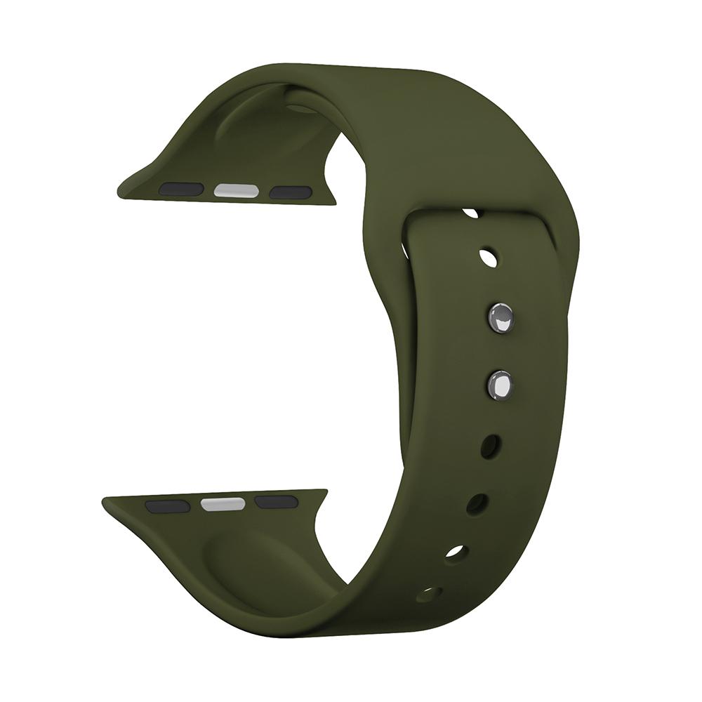 Ремешок Lyambda Altair для Apple Watch 42mm/44mm, Универсальный, силикон, оливковый - 0