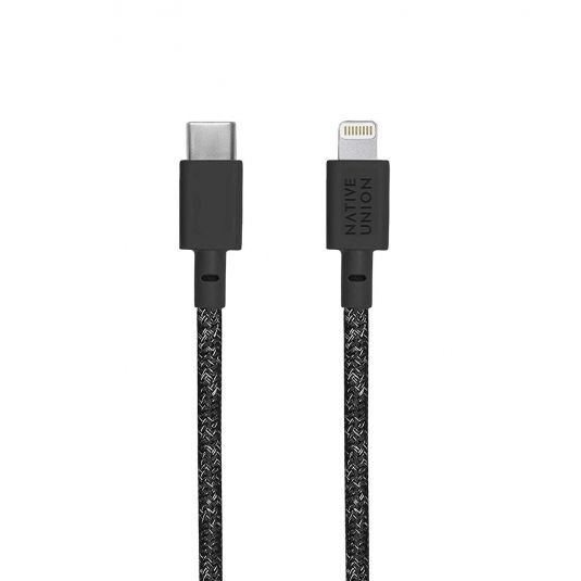 Кабель Native Union Belt Cable USB-C / Lightning, 1,2м, черный— фото №1