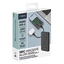 Внешний аккумулятор Deppa NRG MageSafe Alum 5000 мАч, серый - 1