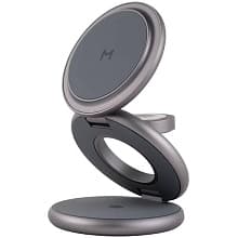 Зарядное устройство беспроводное Magssory Disc Signature Edition Qi2 3 в 1, 22Вт, черный - 0