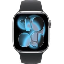 Смарт-часы Apple Watch Series 11 GPS 42mm (корпус - космический серый, ремешок Sport Band черный, размер S/M) - 1