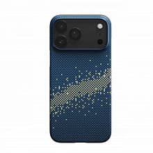 Чехол-накладка Pitaka Ultra-Slim для iPhone 17 Pro Max, кевлар, синее небо - 0