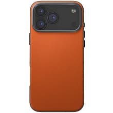 Чехол-накладка Uniq Lyden DS для iPhone 17 Pro, экокожа, оранжевый/серый - 0