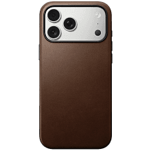 Чехол-накладка Nomad Modern Leather Case для iPhone 17 Pro Max, кожа, коричневый - 0