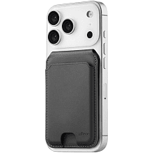 Кардхолдер uBear Fold MagSafe, экокожа, черный - 2