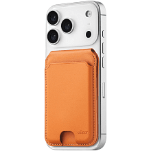 Кардхолдер uBear Fold MagSafe, экокожа, оранжевый - 2
