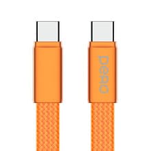 Кабель PERO DC18 USB-C / USB-C, 3A, 60Вт 1,5м, оранжевый - 0