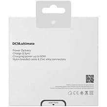 Кабель PERO DC18 USB-C / USB-C, 3A, 60Вт 1,5м, оранжевый - 2
