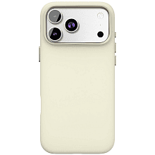 Чехол-накладка VLP Aster Pro для iPhone 17 Pro Max, силикон, белый - 0