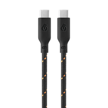 Кабель uBear Trend Cable USB-C / USB-C, 60Вт 1,2м, черный+оранжевый - 0