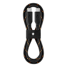 Кабель uBear Trend Cable USB-C / USB-C, 60Вт 1,2м, черный+оранжевый - 2